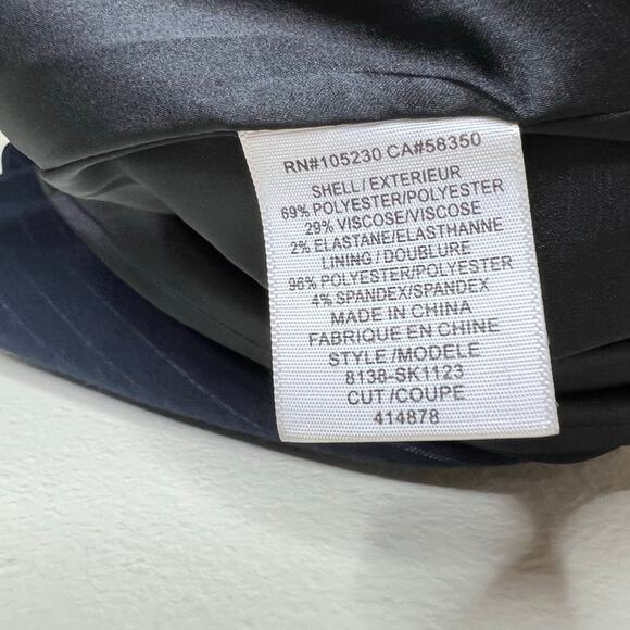 Joie Iveta Skirt Medium Black Pinstripe High Waist Flounce Hem Work Preppy Chic - Picture 8 of 10